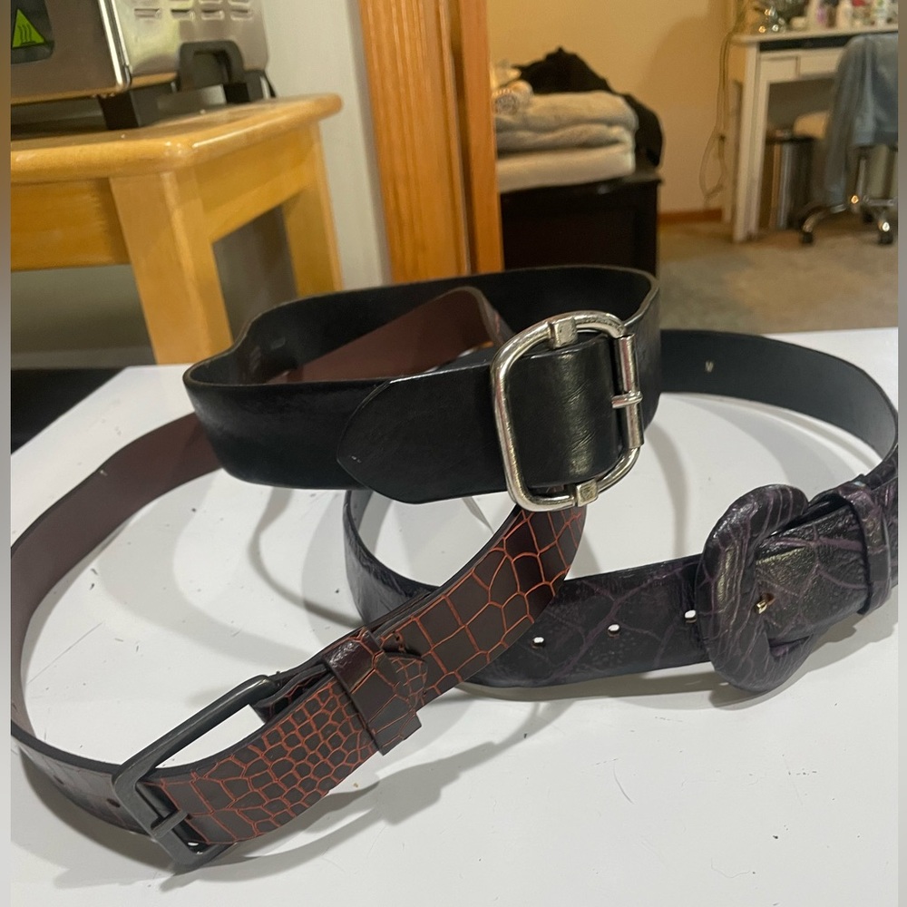 Bundle of (3) Leather Belts